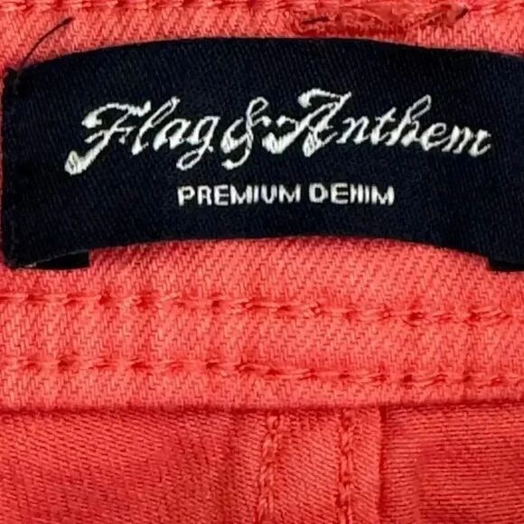 Flag & Anthem Rust Orange Cotton Blend Casual High Rise Sporty Comfy Soft Premiu - Picture 6 of 12